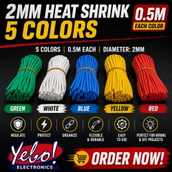 (image for) Heat Shrink 2.0/1.0mm, 0.5m - Green (FIN05G)
